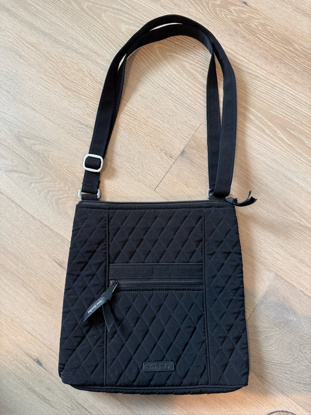 Vera Bradley Black Quilted hipster Crossbody Bag Classic